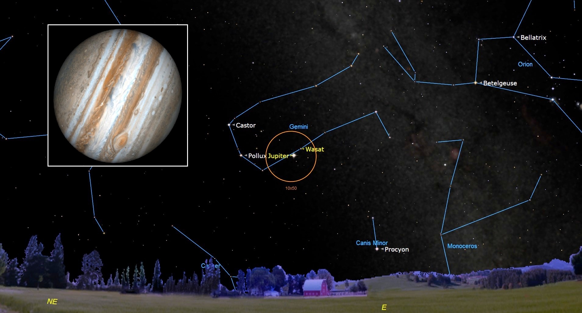 Friday, Jan. 9: Jupiter at opposition (all night)