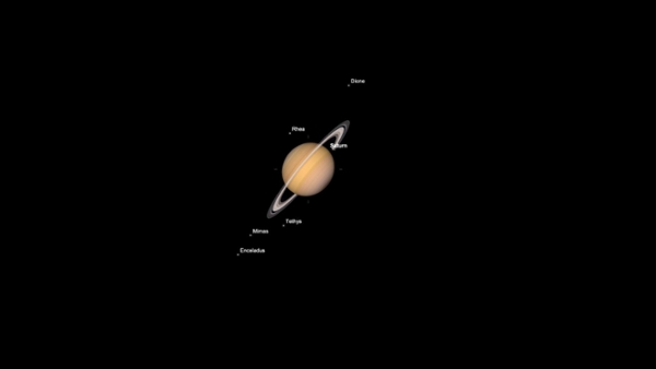 Wednesday, Aug. 19: Catch Saturn's moons on parade (predawn)