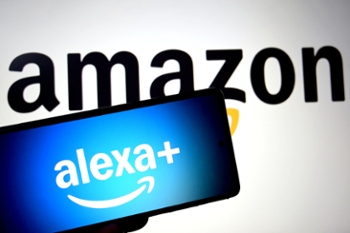 INDIA - 2025/05/18: In this photo illustration, an Alexa+ logo is seen displayed on a smartphone and an Amazon logo in the background. (Photo Illustration by Avishek Das/SOPA Images/LightRocket via Getty Images)