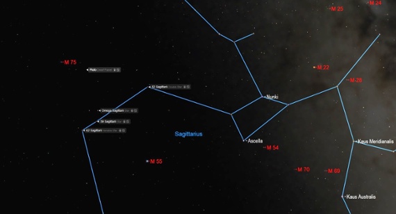 Dim Pluto reaches its brightest as the third-quarter moon meets Mars in the night sky
