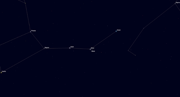 Thursday, June 4: Mizar and Alcor in the Big Dipper