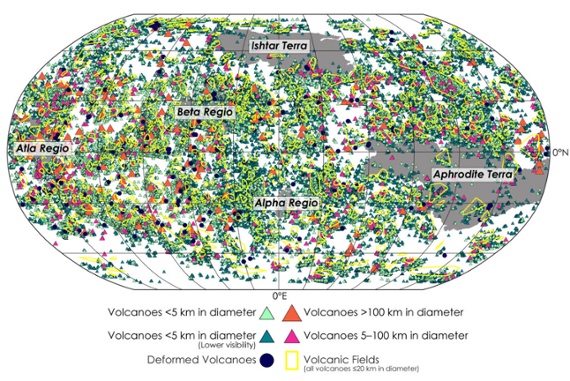 This map of volcanoes on Venus is best ever