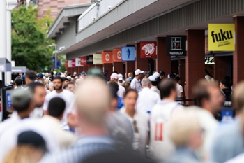 NEW YORK, NEW YORK - AUGUST 31: A general view of the Food Village on Day Two of the 2026 US Open at USTA Billie Jean King National Tennis Center on Monday, August 31, 2026 in Flushing, NY. (Photo by Brian Friedman/USTA via Getty Images)