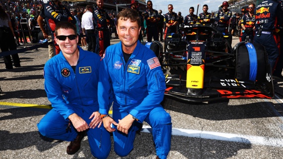 Artemis 2 astronauts meet car racing teams at Formula 1