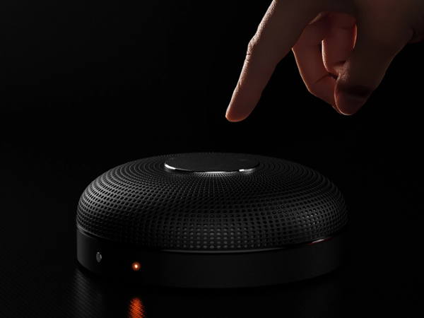 Portable puck blocks eavesdropping with privacy bubble