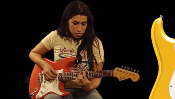 Watch Amy Winehouse play I Heard Love Is Blind on her Strat unaccompanied in 2004 Fender promo