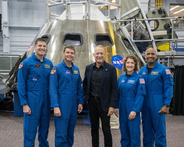 Tom Hanks visits Artemis 2 moon astronauts at NASA