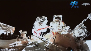 China's first Shenzhou 13 spacewalk sees 2 astronauts test suits, robotic arm