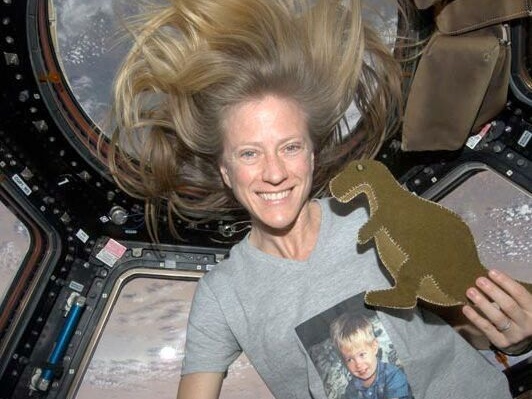 Space and Dinos! NASA astronaut Karen Nyberg designs "Dinos in space" clothing line