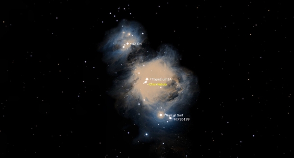 Friday, Jan. 16: The Orion Nebula shines