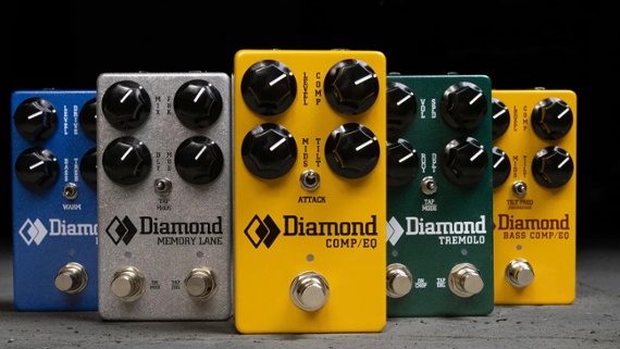 Diamond Pedals is officially back with five compact new stompboxes featuring original circuits, and updated classics