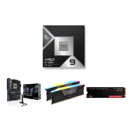 Combo: AMD Ryzen 9 9950X3D2 / Asus TUF Gaming X870E-Plus Wifi7 / Corsair Vengeance 32GB DDR5-6400 (2 x 16GB) / WD Black SN7100 2TB: was $2,171.97 now $1,729.99 at Newegg