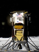 Odysseus lunar lander lands on its face