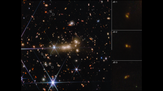 New James Webb Space Telescope photos show a massive galaxy cluster bending light