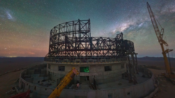 See the world's largest telescope beneath the Milky Way