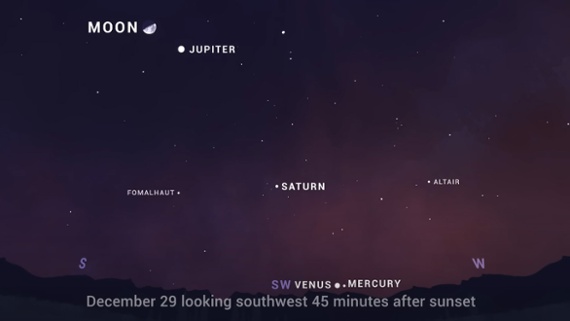 See the final first quarter moon of 2022 with Jupiter