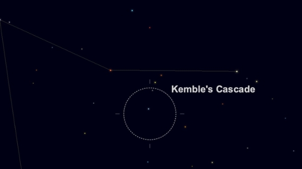 Tuesday, Sept. 29: A cascade of stars tumbles through Camelopardalis