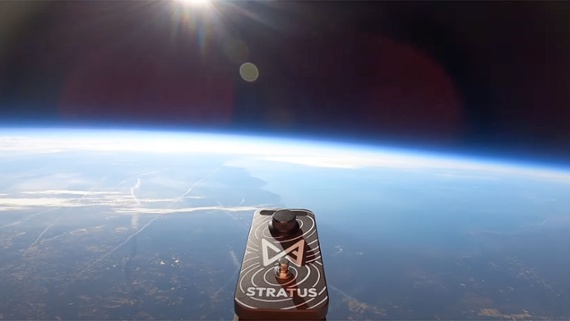 A guitar pedal has been sent into space for the first time