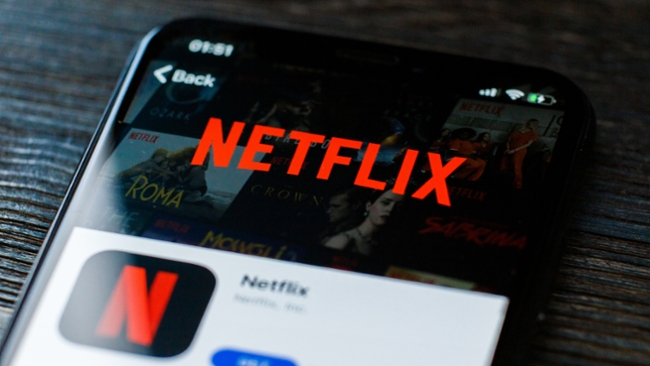 Netflix on a mobile phone