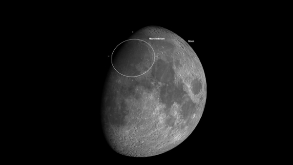 Saturday, Aug. 22: The moon reaches apogee as Mare Imbrium takes center stage