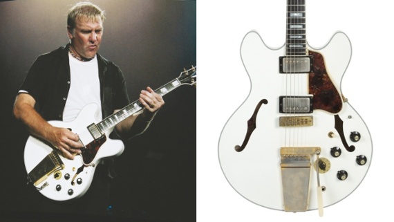 Alex Lifeson spoke to his iconic “Whitey” Gibson ES-355TD before he put it up for auction