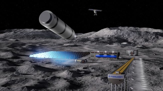 Could we launch resources from the moon with railguns?