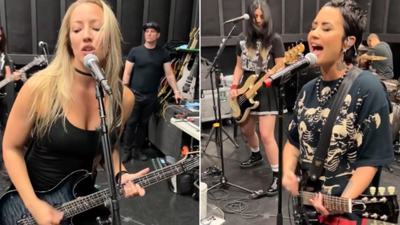 Watch Nita Strauss rehearse with pop superstar Demi Lovato