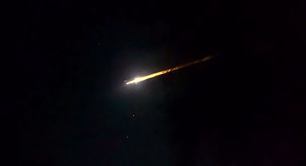 Russian rocket debris creates spectacular fireball