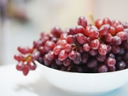 Seedless grapes dark purple fruit