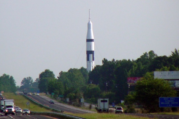 Saturn IB rocket no longer safe at Alabama rest stop