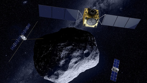 Tiny probe to measure asteroid gravity in a space 1st
