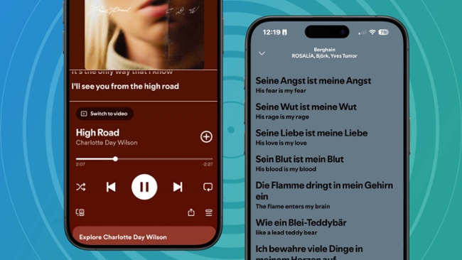 Spotify mobile screenshots