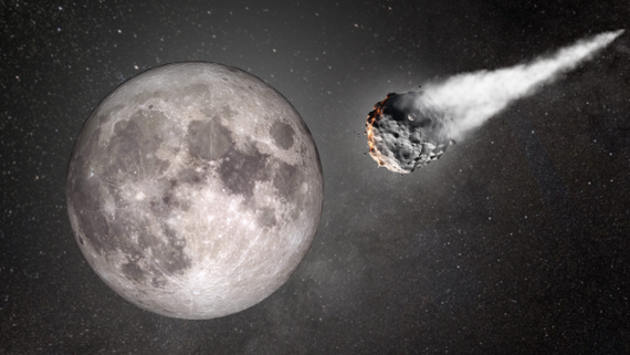 Moon's atmosphere is made by constant meteorite impacts