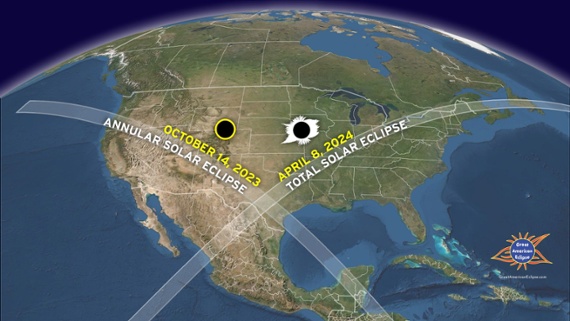 Where to stand in Texas to see 2 solar eclipses in 6 months