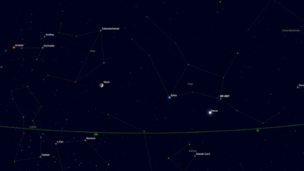 Tuesday, Aug. 18: Venus dazzles alongside a waxing moon after sunset