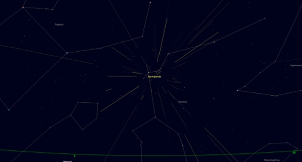 Wednesday, May 6: Eta Aquarid meteor shower peak (predawn)&nbsp;