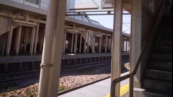 Can you spot what makes this train station video special?