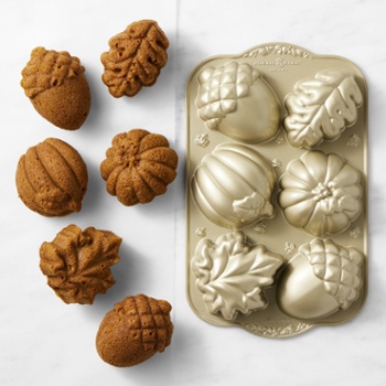 Grid 2, 2/ WILLIAM SONOMA, Nordic Ware Autumn Treats Cakelet Pan, $49.95