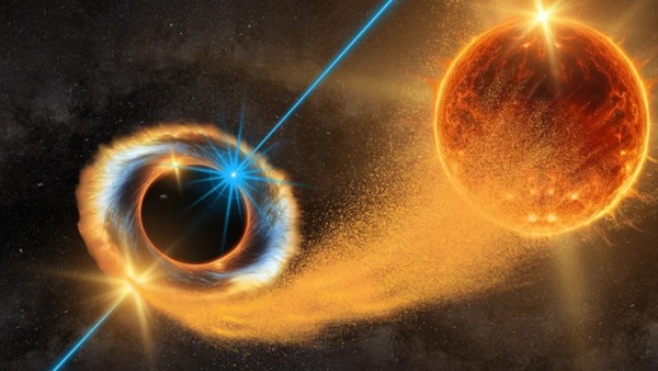 Black holes snacking on small stars create particle accelerators that bombard Earth with cosmic rays